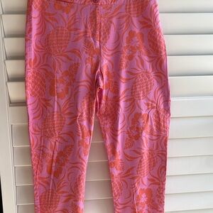 Lilly Pulitzer Pink and Orange Pineapple Pants